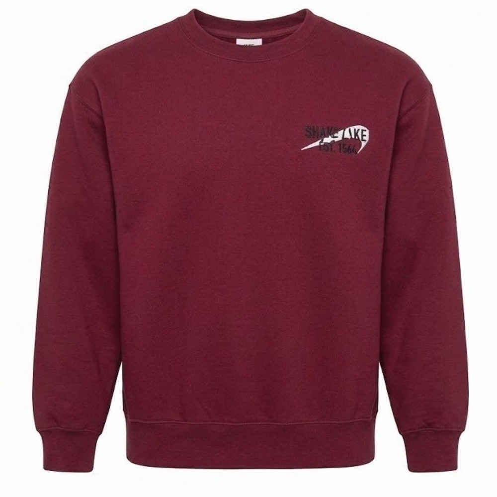 Nike SB x Skate Like a Girl Maroon Graphic Crewneck Sweatshirt Small - AC